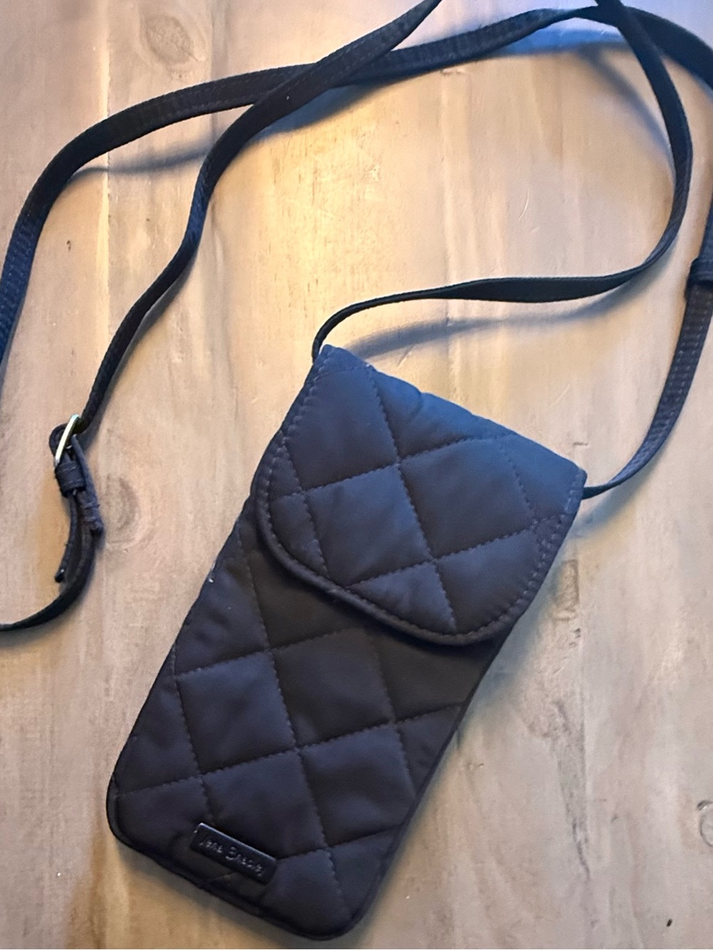 Vera Bradley Quilted Black Crossbody Phone Bag
